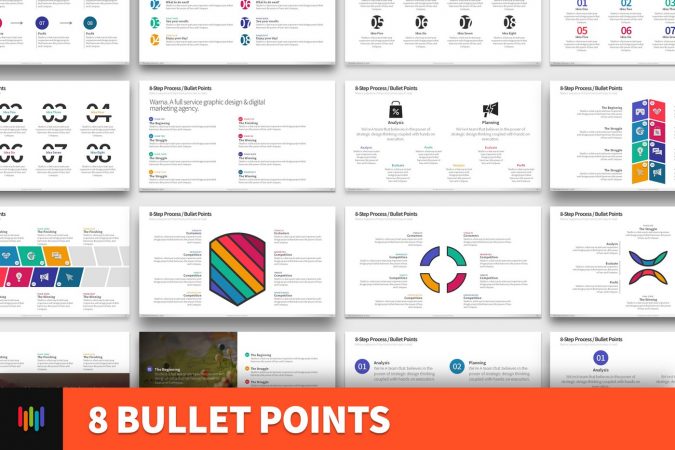 8 Bullet Points PowerPoint Template | Best PowerPoint Template 2021