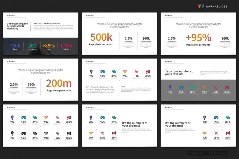 Numbers & Data PowerPoint Template | Best PowerPoint Template 2021