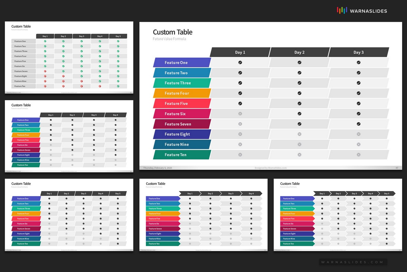 powerpoint presentation ideas for tables