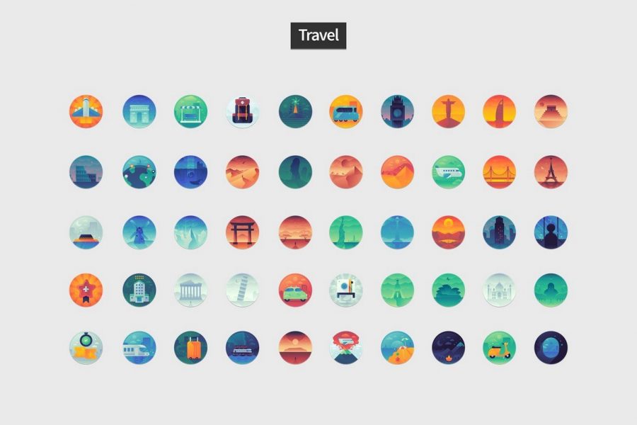 Gradient Icons - Round | Best PowerPoint Template 2021