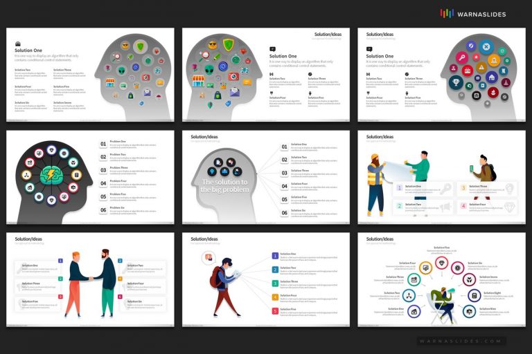 Solution & Ideas PowerPoint Template | Best PowerPoint Template 2021