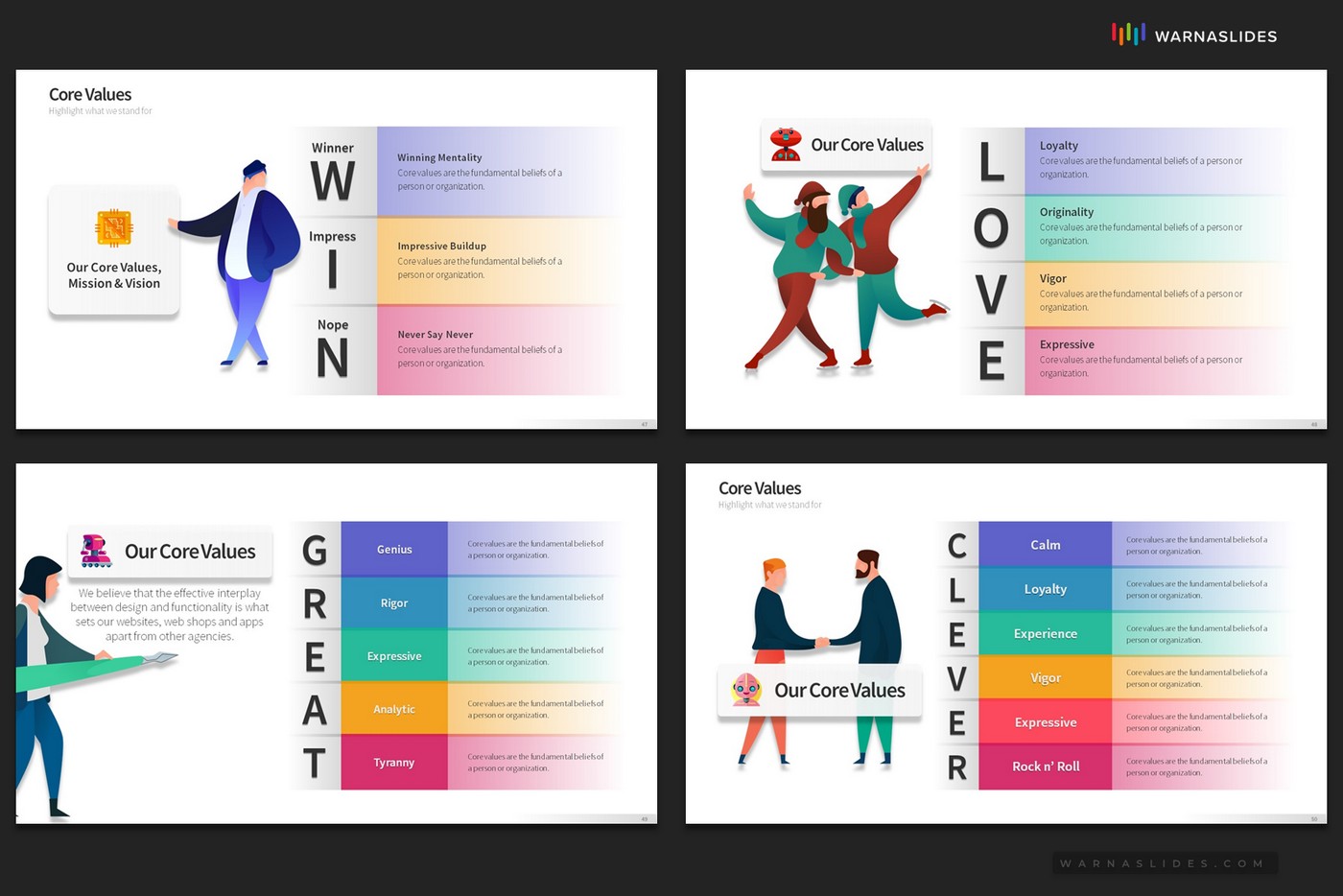 core-values-diagram-slide-template-for-powerpoint-slidemodel