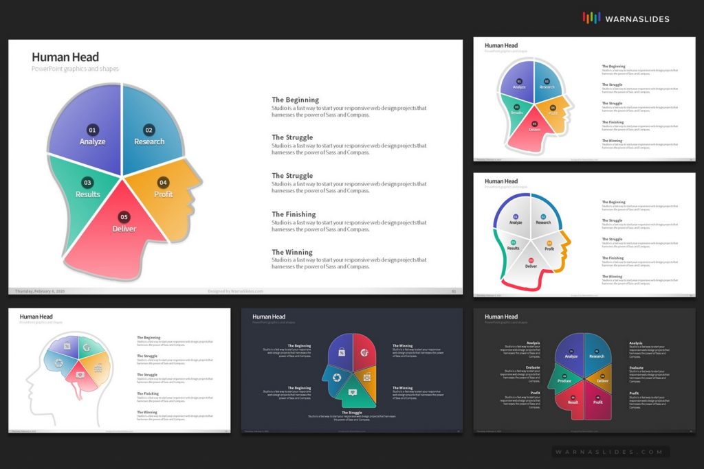 Human Head Shape PowerPoint Templates | Best PowerPoint Template 2021