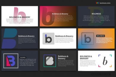 Letter B Typography PowerPoint Template | Best PowerPoint Template 2021