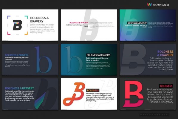 Letter B Typography PowerPoint Template | Best PowerPoint Template 2021