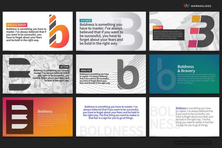 Letter B Typography PowerPoint Template | Best PowerPoint Template 2021