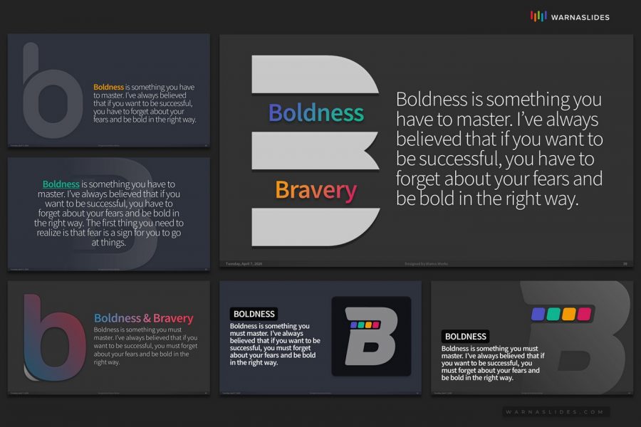 Letter B Typography PowerPoint Template | Best PowerPoint Template 2021