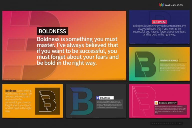 Letter B Typography PowerPoint Template | Best PowerPoint Template 2021