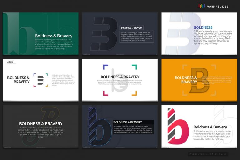 Letter B Typography PowerPoint Template | Best PowerPoint Template 2021