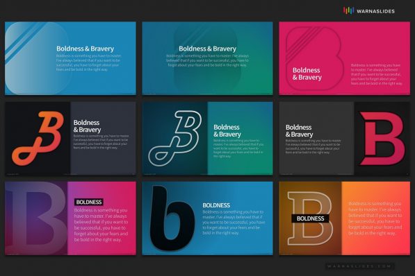 Letter B Typography PowerPoint Template | Best PowerPoint Template 2021