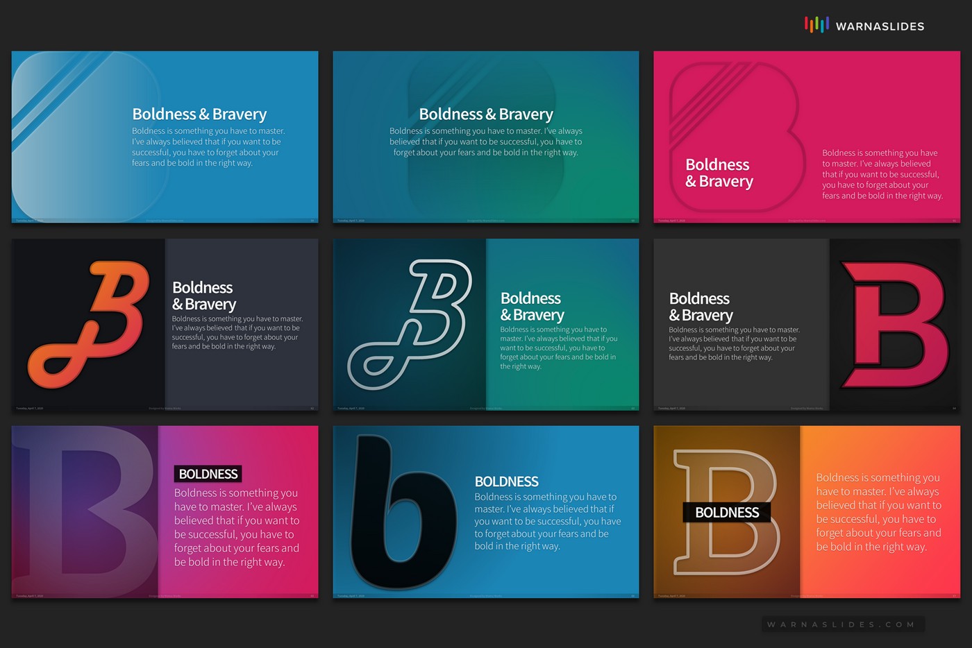 Letter B Typography PowerPoint Template | Best PowerPoint Template 2021