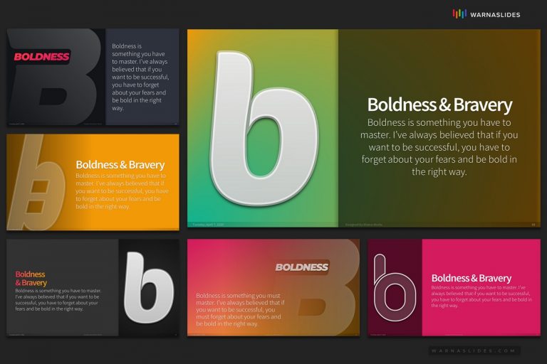 Letter B Typography PowerPoint Template | Best PowerPoint Template 2021